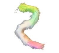 Whoasyst Porte-clés avec code de queue de loup fin et transportable pour fête, décontracté, tendance, faux cheveux, Couleur numéro 16, M