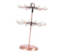 Whoasyst Présentoir à bijoux double couche multifonction pour colliers et accessoires pour porte-clés et accessoires