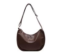 Whoasyst Sac à bandoulière de grande capacité pour femme vintage en polyuréthane Dumpling Teen Trend Sac à main simple messager simple pour femme vintage PU épaule femme messager, marron, One Size