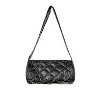 Whoasyst Sac à bandoulière tendance avec large sangle matelassée, motif treillis, un must have pour les femmes modernes, sacs à bandoulière élégants pour femmes, Noir , One Size