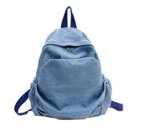 Whoasyst Sac à dos de voyage rétro grande capacité Sac à dos d'école Sac à dos pour les aventuriers à la mode Sac à dos d'école pour filles, bleu clair