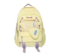 Whoasyst Sac à dos élégant et léger pour école japonaise pour ordinateur portable, sac à dos universitaire pour étudiants et léger, jaune