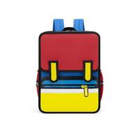 Whoasyst Sac à dos en tissu Oxford pour enfants avec motifs de dessins animés pour l'école maternelle, sacs à livres décontractés pour les amateurs d'anime, sac à dos d'anime, Rouge