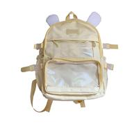 Whoasyst Sac à dos pour chien style japonais pour étudiants, école Itabag, grande capacité, adorable chien, école japonaise, jaune