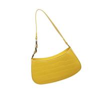 Whoasyst Sac à main spacieux et décontracté avec sangle confortable, sac à bandoulière pratique, résistant à l'usure, sac de soirée en polyuréthane pour le travail, les voyages, les aisselles, jaune