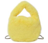 Whoasyst Sac à main tendance pour femme adapté pour le shopping, le travail et les rencontres, peut être utilisé comme sac fourre-tout à bandoulière ou sac à bandoulière en fourrure pour femme, jaune