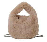 Whoasyst Sac à main tendance pour femme adapté pour le shopping, le travail et les rencontres, peut être utilisé comme sac fourre-tout à bandoulière ou sac à bandoulière en fourrure pour femme, marron