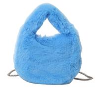Whoasyst Sac à main tendance pour femme adapté pour le shopping, le travail et les rencontres, peut être utilisé comme sac fourre-tout à bandoulière ou sac à bandoulière en fourrure pour femme, bleu