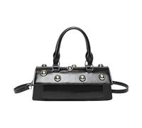 Whoasyst Sac à main tendance pour femme en cuir PU avec poignée supérieure pour faire du shopping, Noir , One Size