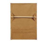 Whoasyst Sac de rangement portable en toile pour camping en plein air, 12 poches, porte-serviettes, pique-nique, randonnée, barbecue, couverts, pochette à suspendre, porte-serviettes de camping