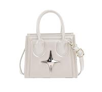 Whoasyst Sac fourre-tout en polyuréthane - Sac à bandoulière carré pour fille et femme - Sac à main polyvalent pour femme - Sac à bandoulière tendance, blanc, One Size