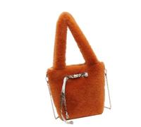 Whoasyst Sac seau en peluche avec bandoulière - Sac à bandoulière tendance - Sac à main décontracté pour activités par temps froid - Accessoire d'automne polyvalent, b, One Size