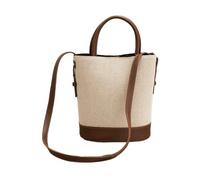 Whoasyst Sac seau en polyuréthane de grande capacité, sac fourre-tout, sac à bandoulière pour les femmes qui aiment la mode et la fonctionnalité, sac à main élégant, Couleur boue., One Size