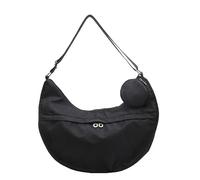 Whoasyst Sacs décontractés résistants aux éclaboussures Sac à raviolis à bandoulière coréen Couleur unie Mode Noir/Kaki Nylon résistant aux éclaboussures, Noir , One Size