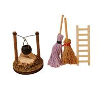 Whoasyst Scène rurale miniature à l'échelle 1/12 pour maisons de poupées, décoration paysagère, bureau, salon, bureau, maison de poupée, accessoires
