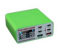 Whoasyst Station de charge rapide multi-appareils 6 ports USB C compacts compatibles PD écran numérique pour téléphones gadgets Smart Digital Power Link