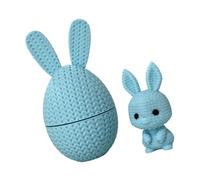 Whoasyst Statue géométrique en tricot pour œufs de Pâques - Pièce décorative unique faite à la main pour bureau, soulagement du stress - Décoration pour les amateurs d'art