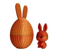 Whoasyst Statue géométrique en tricot pour œufs de Pâques - Pièce décorative unique faite à la main pour bureau, soulagement du stress - Décoration pour les amateurs d'art