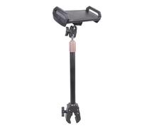 Whoasyst Support de téléphone coudé multiple, pince de base lourde de 35 mm, bras télescopique, support de tablettes de 14 à 25 cm, support de tablette pour la maison, la vidéoconférence, support