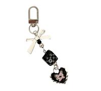 Whoasyst Sweet Cool Chaîne de téléphone pour filles Cœur Bowknot Fleur Charm Porte-clés Ornement Tendance Sangle de téléphone pour filles Charme coloré tendance pour femmes, taille unique, Comme