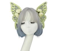 Whoasyst Voile de papillon avec perles baroques - Tête de jeu de rôle gothique - Pour fêtes costumées et renaissances