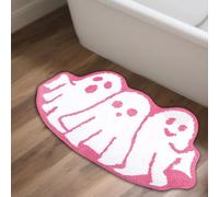 Whoixdsor Tapis d'Halloween 2025 - Tapis de bain fantôme effrayant - Absorbant l'eau, antidérapant, doux, ne rétrécit pas - 40,6 x 61 cm - Tapis de bain - F