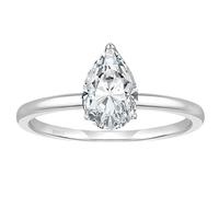 Whoiy Alliance pour femme en argent 925 avec gravure en forme de larme, bague de promesse d'anniversaire en argent avec oxyde de zirconium pour elle, taille H 1/2 à V 1/2