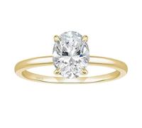 Whoiy Bague de Mariage Argent 925 Massif Femme, Alliances Bagues Solitaire Or avec Gravure Bagues de Fiançailles Ovale 3ct Zircone Cubique pour Femme Taille 47