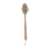 Whole Body Brush Long Handle | Exfoliates Dead Skin & Supports Blood Flow | Body Brush for Dry Brushing/Bath/Shower | Ergonomic Design with Hanging Loop