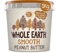 Whole Earth Crème de cacahuète crémeuse, crème à tartiner, source naturelle de protéines végétaliennes, sans gluten, 1 kg