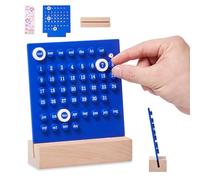 Whole Housewares Calendrier perpétuel blanc - Calendrier de bureau de style moderne et rétro - Plastique intemporel vintage décoratif - Calendrier d'anniversaire pour la maison et le bureau - 13 x