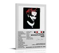 Whole Lotta Red - Playboi Carti - Affiches d'art anti-éclaboussures pour salon et chambre à coucher - Peintures à suspendre - Convient pour plusieurs scénarios - Pas besoin de perforation - Facile à