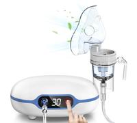 Wholede Nébuliseur à Compresseur avec Écran LCD, Ultrasonic Inhalateur Vapeur, Aérosol Portable Nébuliseur Inhalateur, Convient aux Adultes et aux Enfants, Bleu