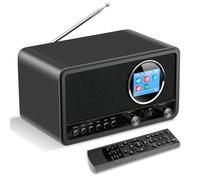Wholede Radio DAB+/FM avec Bluetooth, radio numérique DAB Plus, radio de cuisine, radio-réveil, avec minuterie de mise en veille, alarme Snooze, USB/Aux-In, noir