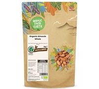 Wholefood Earth Amandes entières bio - 1 kg - Cru - Sans OGM - Végan - Riche en fibres - Source de protéines - Certifié biologique