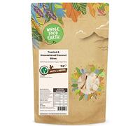 Wholefood Earth Copeaux de noix de coco grillés et non sucrés - Sans OGM - Végans - Sans produits laitiers - Sans sucre ajouté - 1 kg