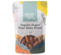 Wholefood Earth Dattes Deglet Nour séchées bio (dénoyautées) - 1 kg - Sans OGM - Véganes - Riches en fibres - Certifiées biologiques