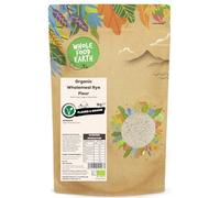 Wholefood Earth Farine de seigle complète bio, 1 kg - Sans OGM - Végane - Riche en fibres - Certifiée biologique