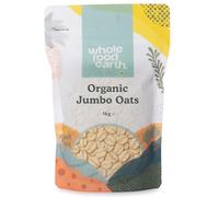Wholefood Earth Flocons d’avoine géants bio - 1 kg - Végans - Sans OGM - Riches en fibres - Certifiés biologiques