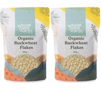 Wholefood Earth Flocons de sarrasin bio - 500 g - Cru - Sans OGM - Végan - Source de fibre - Certifié biologique (Lot de 2)
