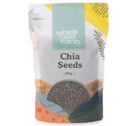 Wholefood Earth Graines de Chia - Sans OGM - Naturel - Végétalien - Sans produits laitiers - Sans sucre ajouté - 500 g