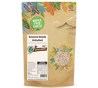 Wholefood Earth Graines de sésame entières, 1 kg - Sans OGM - Naturelles - Source de fibres - Source de protéines