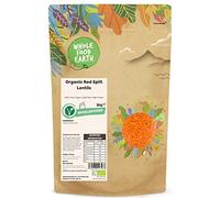 Wholefood Earth Lentilles rouges cassées bio, 3 kg, Sans OGM, Véganes, Teneur élevée en fibres, Teneur élevée en protéines, Issues de l'agriculture biologique contrôlée