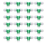 Wholesale Bulk Earbuds Lot de 100 Casques Emballées Individuellement pour iPhone, Android, Lecteur MP3 Vert