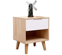 Wholesale Household Locker Single Pumping Floor-Standing Storage Box Bedroom 40X35X49cm Storage Box (Color : White) (Wood Color White)