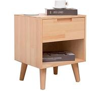 Wholesale Household Locker Single Pumping Floor-Standing Storage Box Bedroom 40X35X49cm Storage Box (Color : White) (Wood Color)