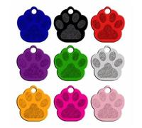Wholesale Lot de 100 plaques d'identification pour animaux de compagnie Plaque d'identification personnalisée gravée pour chien chat plaque d'identification pour animal domestique en aluminium