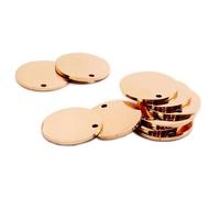 Wholesale Lot de 100 plaques d'identification rondes vierges en acier inoxydable pour animaux de compagnie, plaque d'identification pour animaux de compagnie, or rose, 35 mm