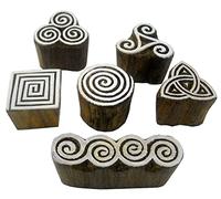 Wholesale Pack of Elegant Designs wooden block stamps/ Tattoo/ Indian Textile Printing Blocks by Crafts of India