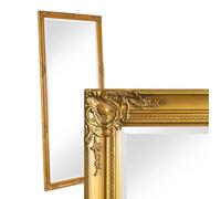 Wholesaler GmbH Miroir mural Doré Miroir baroque avec facettes taille biseautée XL 180 x 80 cm